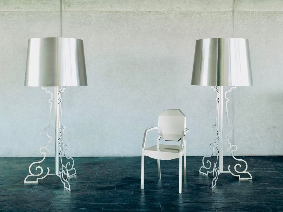 Vintage Franse Paris barok stijl vloerlampen 185 cm 3 stuks, Ophalen, Glas, E14 (klein), Zo goed als nieuw