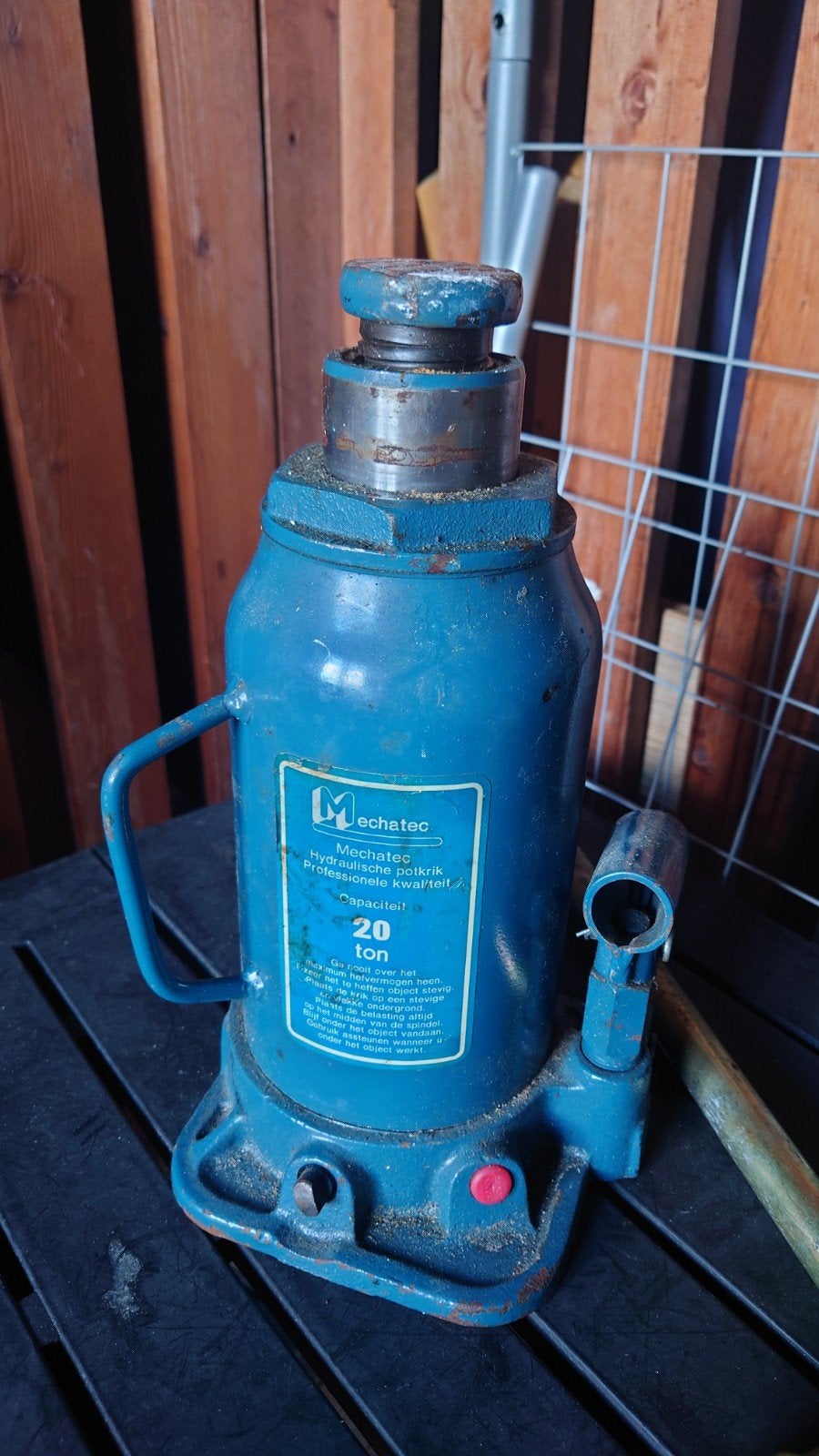 Mechatec Hydraulische Potkrik 20 Ton (incl. stang), Auto diversen, Ophalen of Verzenden, Gebruikt, Hydraulisch, Potkrik