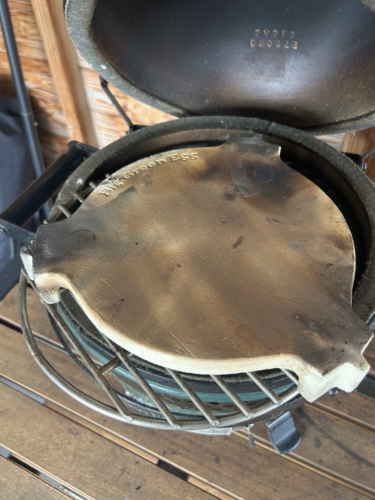Big Green Egg Mini, Tuin en Terras, Houtskoolbarbecues, Ophalen, Zo goed als nieuw, Big Green Egg (origineel)