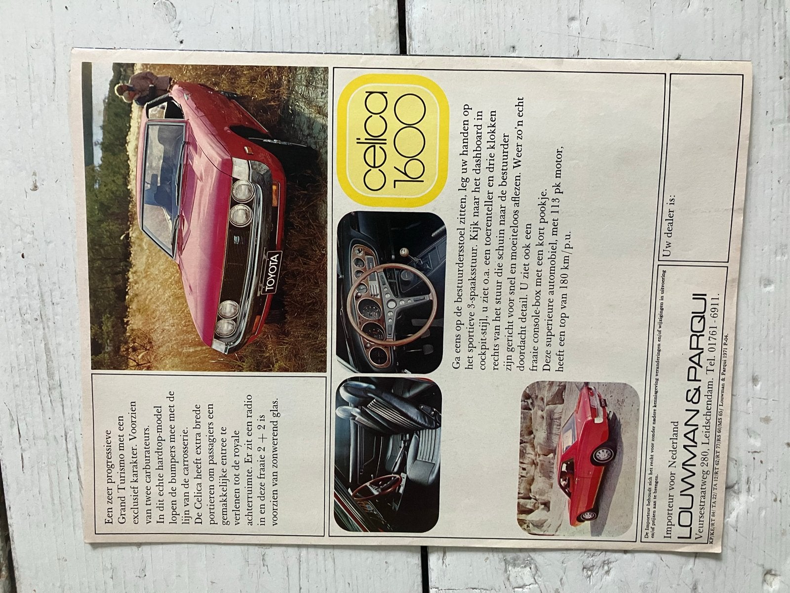 Toyota modellen 1971: 1000, Celica, Corona, Corolla, Carina,, Ophalen of Verzenden, Gelezen, Toyota