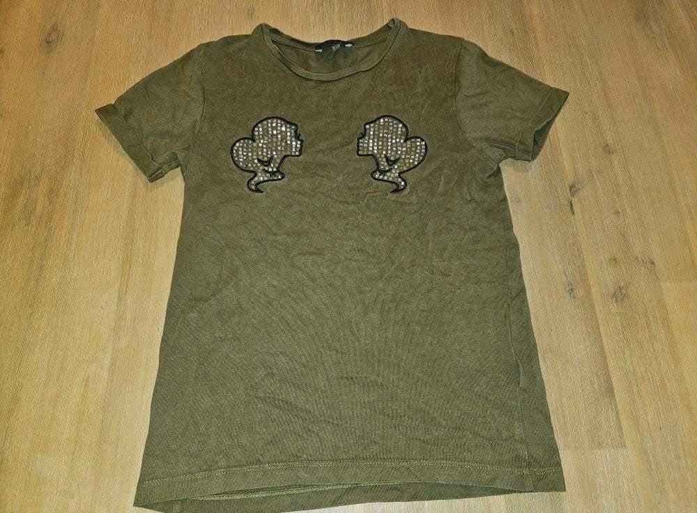 Groen reinders T-shirtmaat 158, Kinderen en Baby's, Kinderkleding | Maat 158, Gebruikt, Meisje, Ophalen of Verzenden, Shirt of Longsleeve