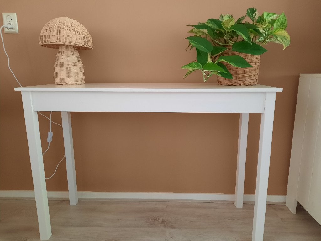 Massief grenenhouten wandtafel, Ophalen, 100 tot 150 cm, Zo goed als nieuw, Grenenhout