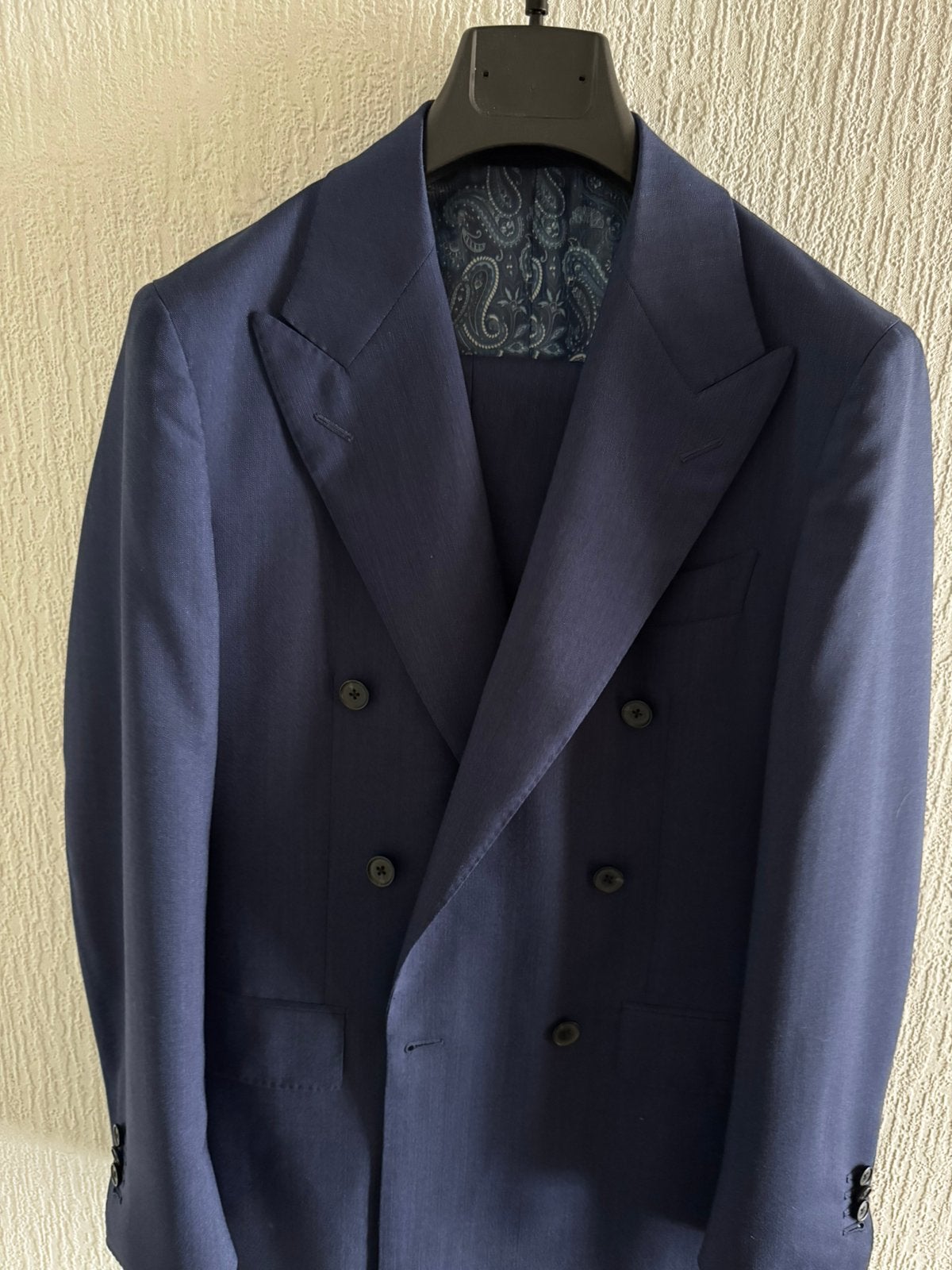 Prachtige suitsupply double breasted pak, Kleding | Heren, Kostuums en Colberts, Verzenden, Zo goed als nieuw, Maat 48/50 (M)