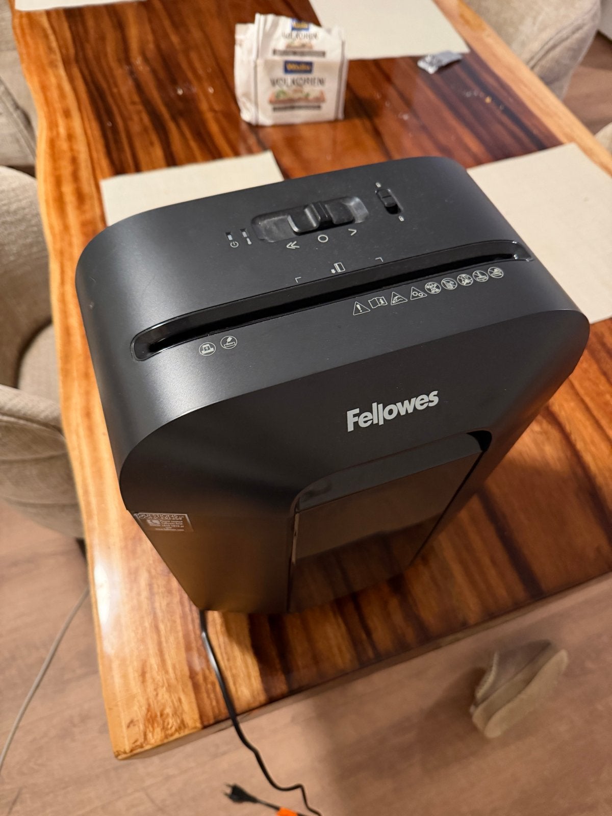 Fellowes papierversnipperaar, zo goed als nieuw, Ophalen of Verzenden, Gebruikt
