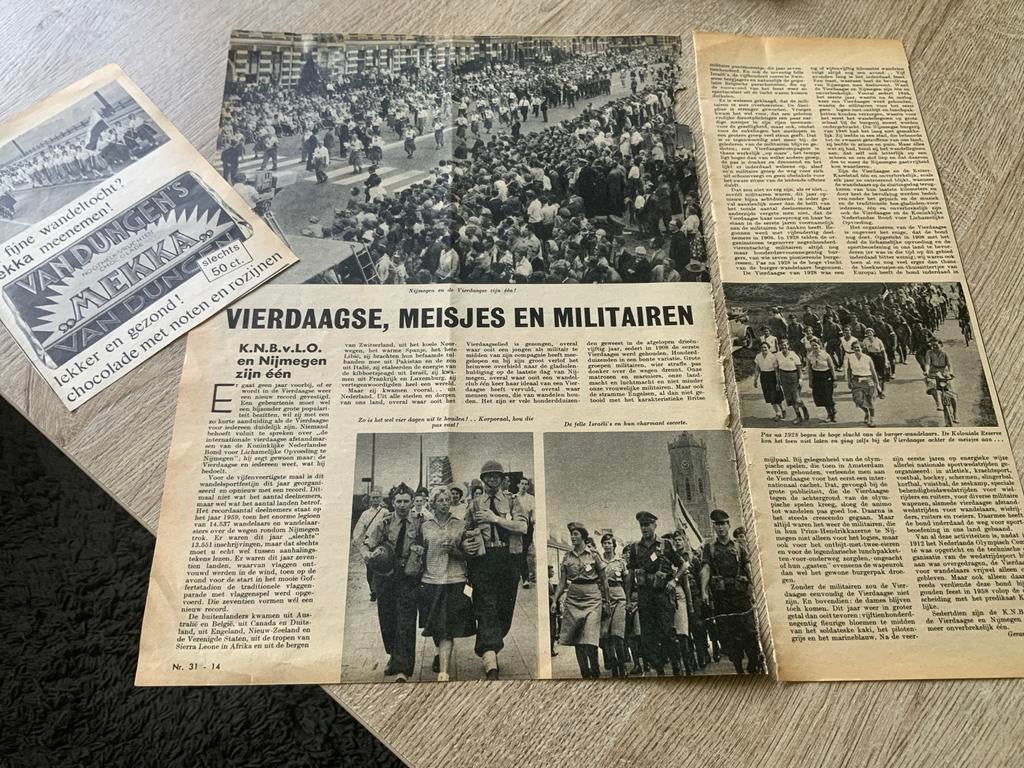 Vierdaagse Nijmegen 1961, Ophalen of Verzenden, 1940 tot 1960, Nederland, Knipsel(s)