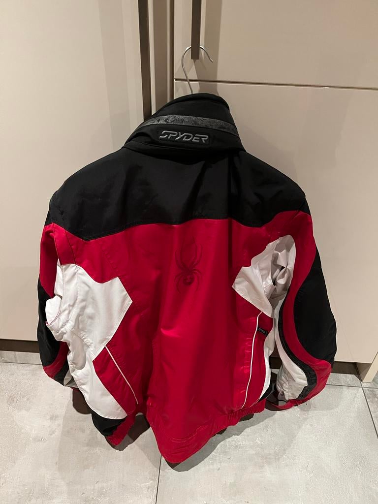 Spyder ski-jas maat 54 - Rood/Zwart/Wit, Kleding | Heren, Wintersportkleding, Ophalen, Gedragen, Maat 52/54 (L), Jack