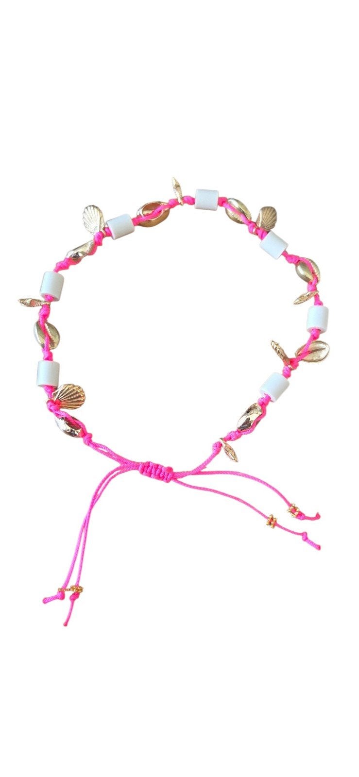 Fluor Roze Beach Tekenketting Hond Verstelbaar Maat 40, Ophalen of Verzenden, Nieuw