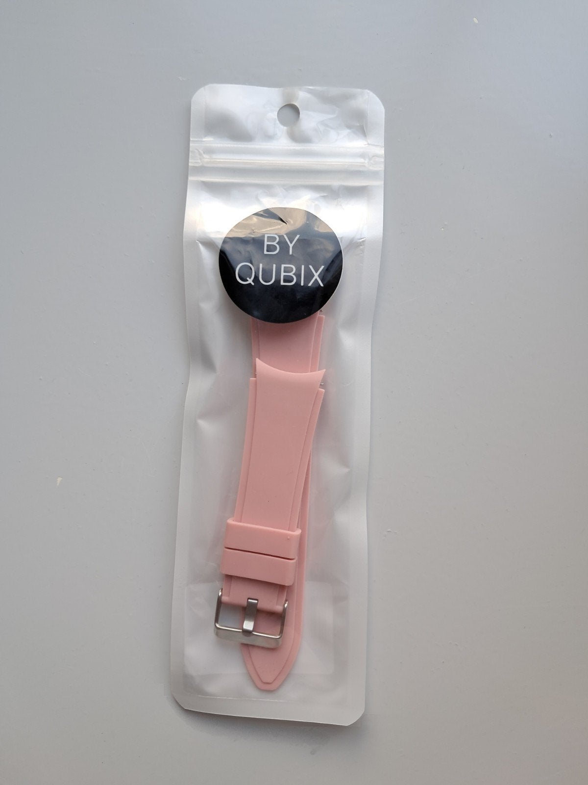 Roze siliconen bandje voor Samsung Galaxy Watch, Ophalen, Nieuw, Roze, Qubix