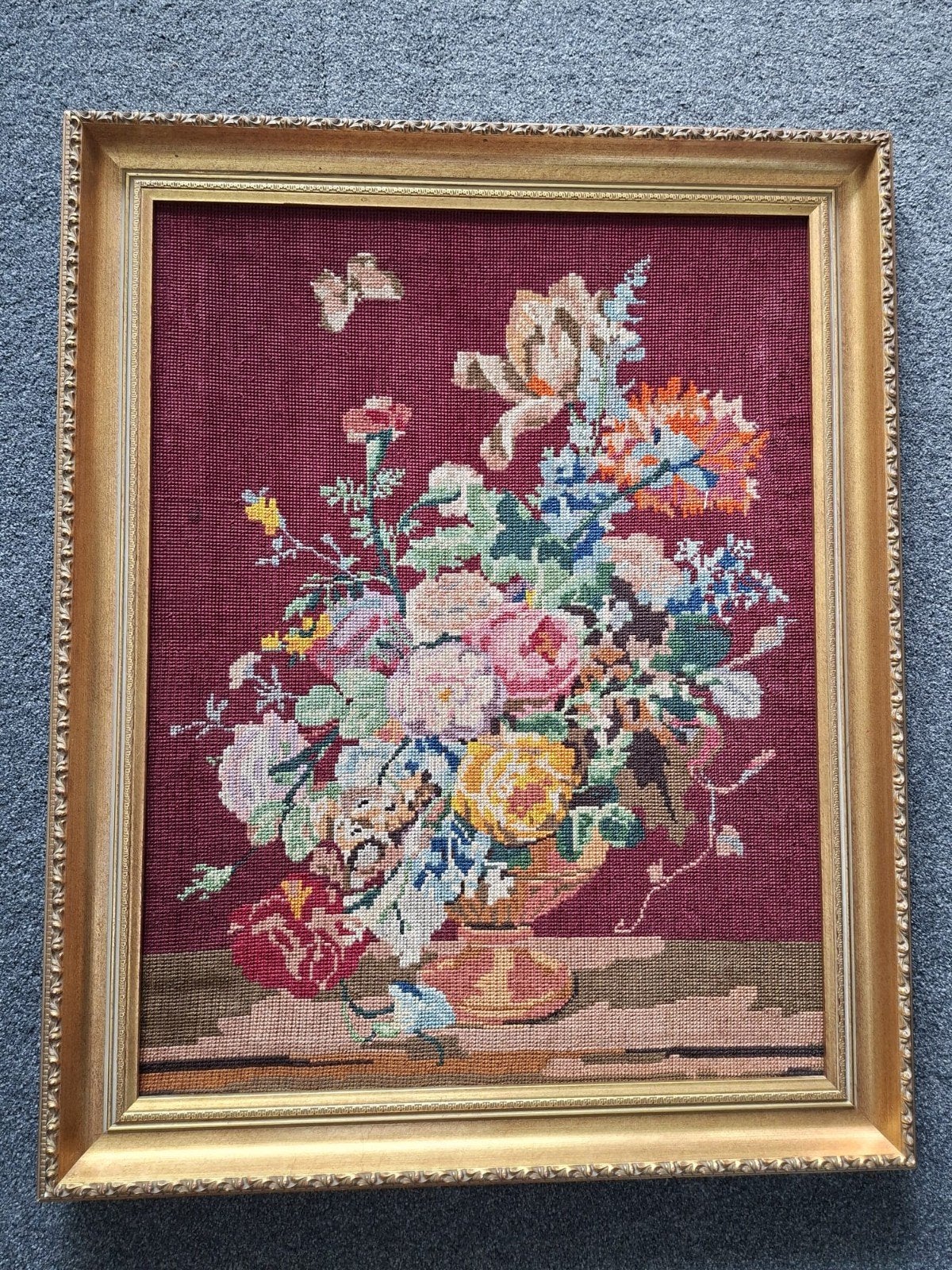 Schilderij geborduurd., Ophalen of Verzenden
