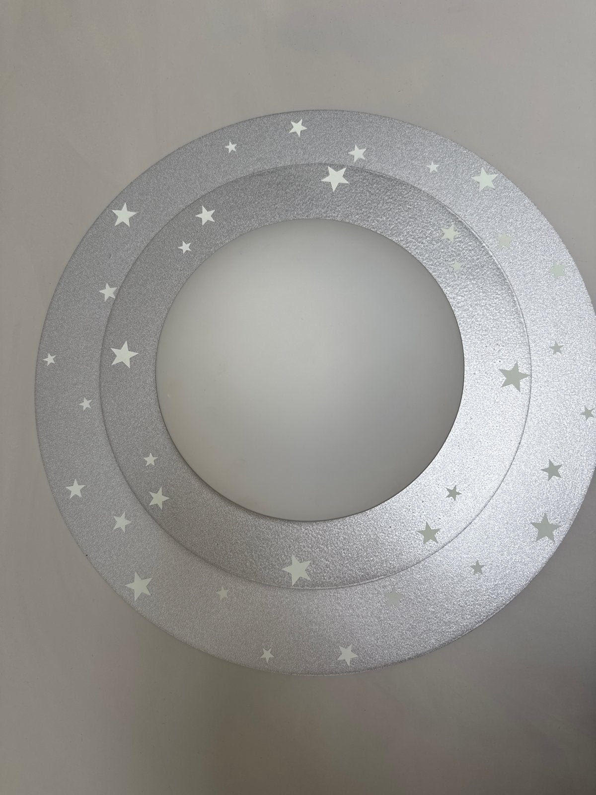 Kinder Plafondlamp met glow in de dark sterren, Ophalen, Zilver, Gebruikt, E27 (groot)