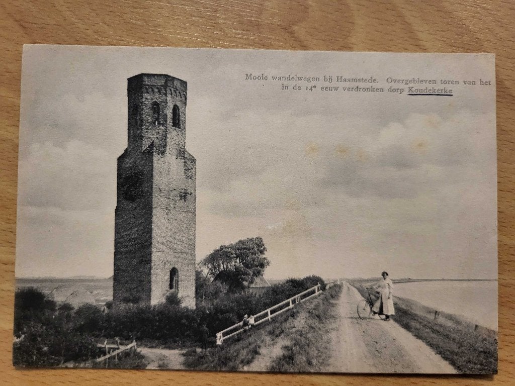 ansicht HAAMSTEDE Toren Koudekerke Plompetoren, Ophalen of Verzenden, Voor 1920, Zeeland