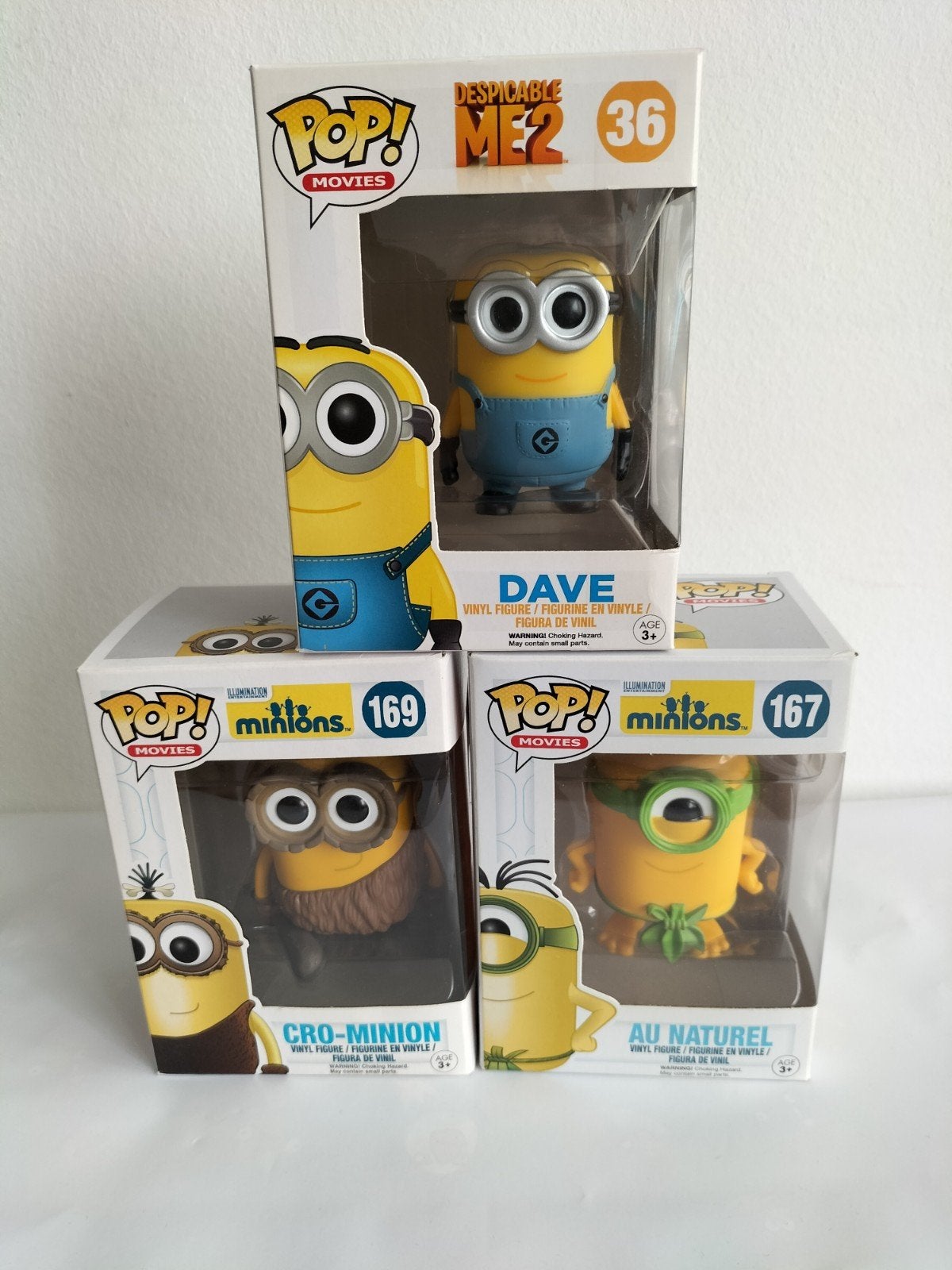 Funko Pop! Minions Dave, Cro-Minion, Au Naturel set, Verzenden