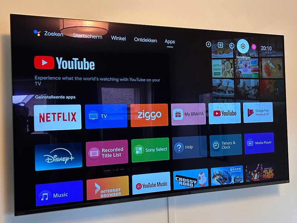 Sony Bravia FWD-55A90 55” OLED 4K + muurbeugel, Ophalen, Zo goed als nieuw, Smart TV, OLED