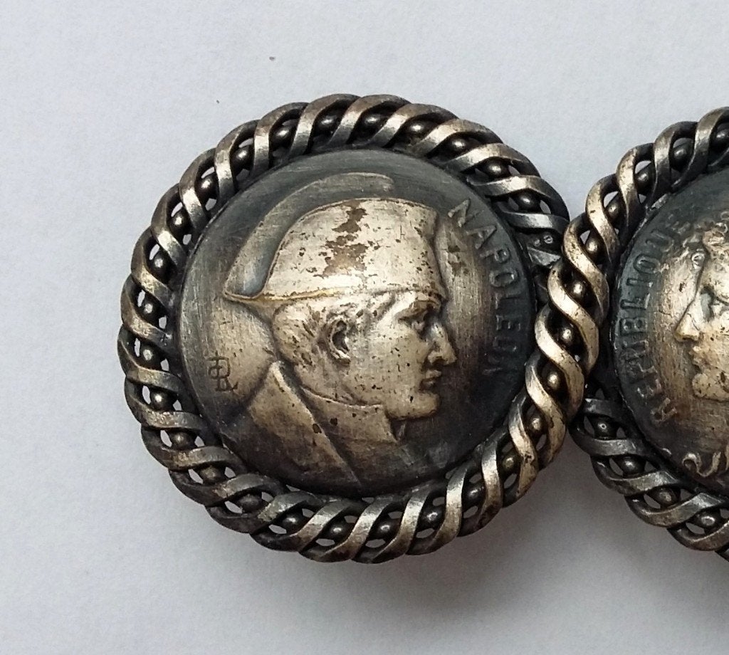 Omstreeks 1875-1900 Penning Medaille Broche Speld NAPOLEON I, Nvt., Overige gebieden, Overige soorten, Ophalen of Verzenden