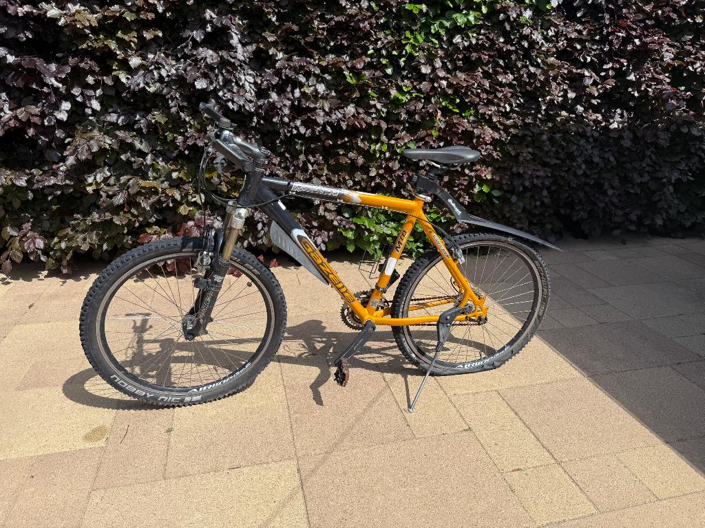 Gazelle mountainbike framemaat 51 zwart met geel, Ophalen, Gebruikt, Hardtail, Velgrem