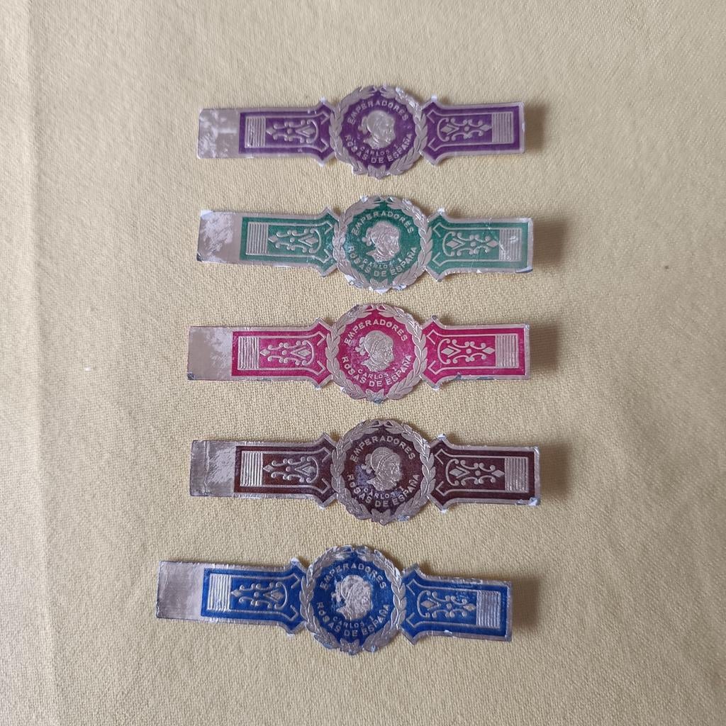 5 sigarenbandjes Emperadores Rosas de España, Ophalen of Verzenden