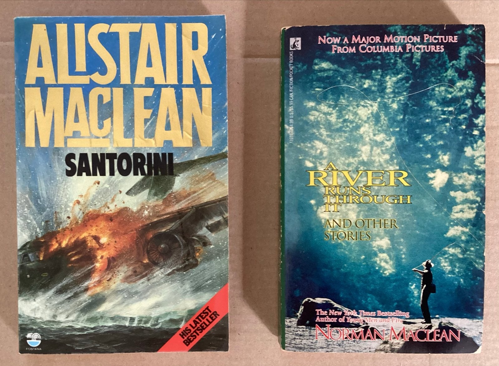 M: Alistair MacLean - Santorini / Norman MacLean - A River r, Ophalen of Verzenden, Gelezen, Amerika