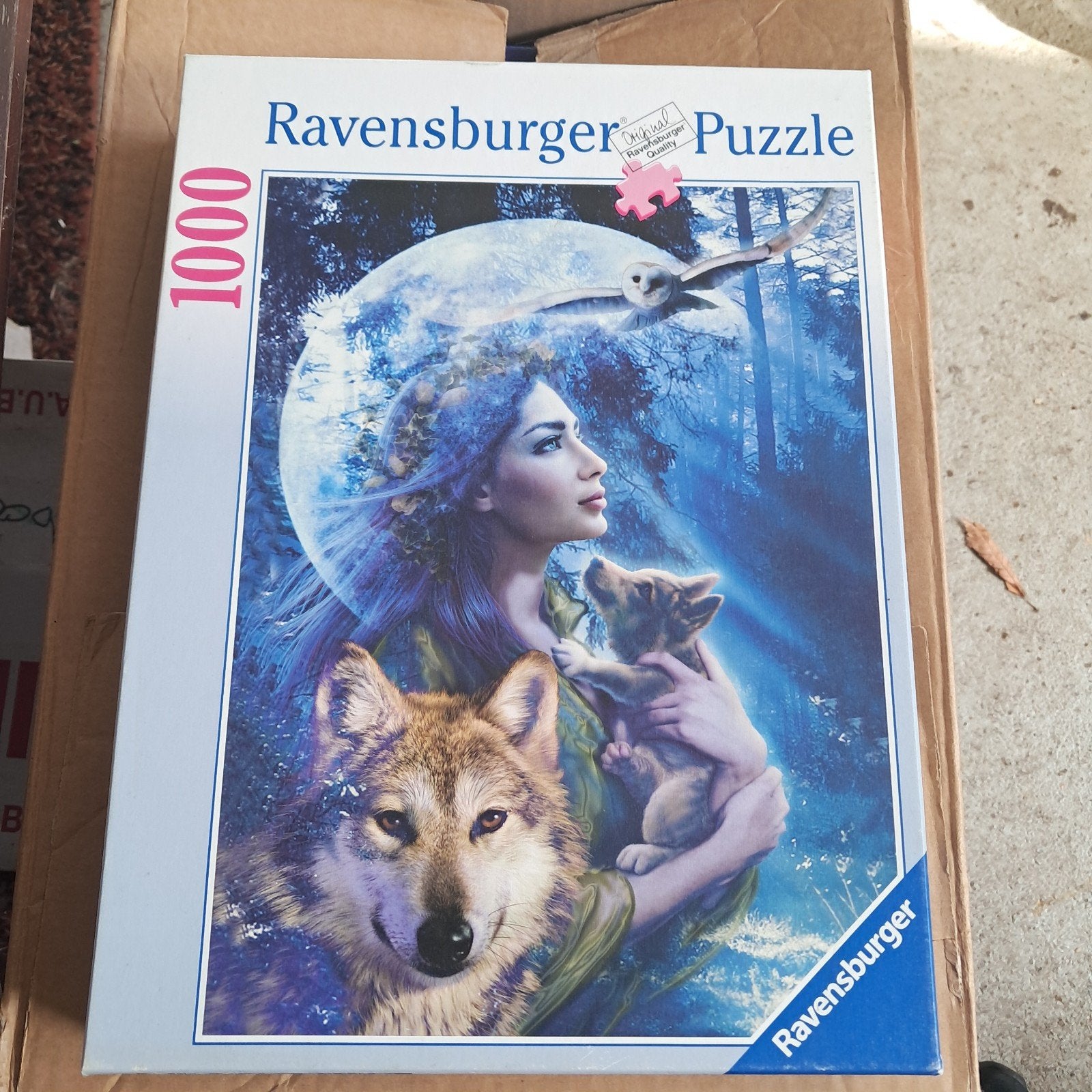 Ravensburger Legpuzzel 1000 stukjes - Mystieke Wolf, Ophalen, 500 t/m 1500 stukjes, Zo goed als nieuw, Legpuzzel