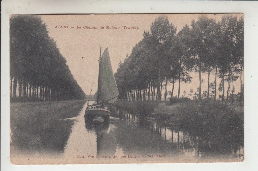 Alost - Aalst, Le Chemin de Halage, Ophalen of Verzenden, Voor 1920, Gelopen, Oost-Vlaanderen