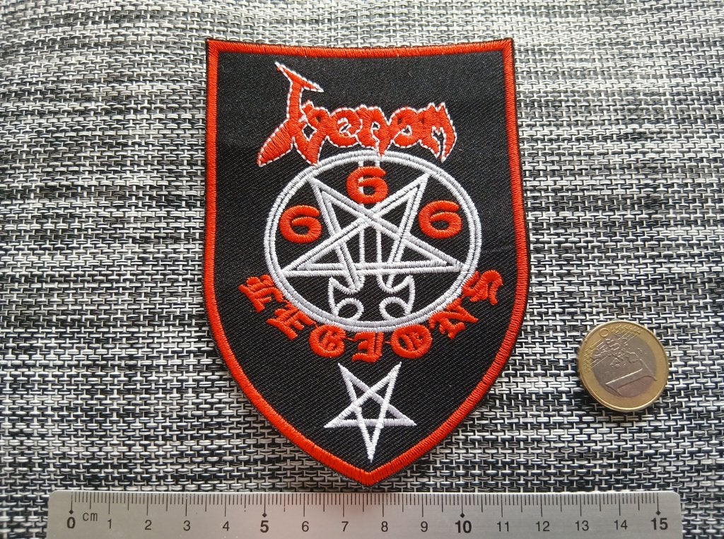 Venom zeer mooie 666 legions shield patch v7 metal, Ophalen of Verzenden, Nieuw, Kleding