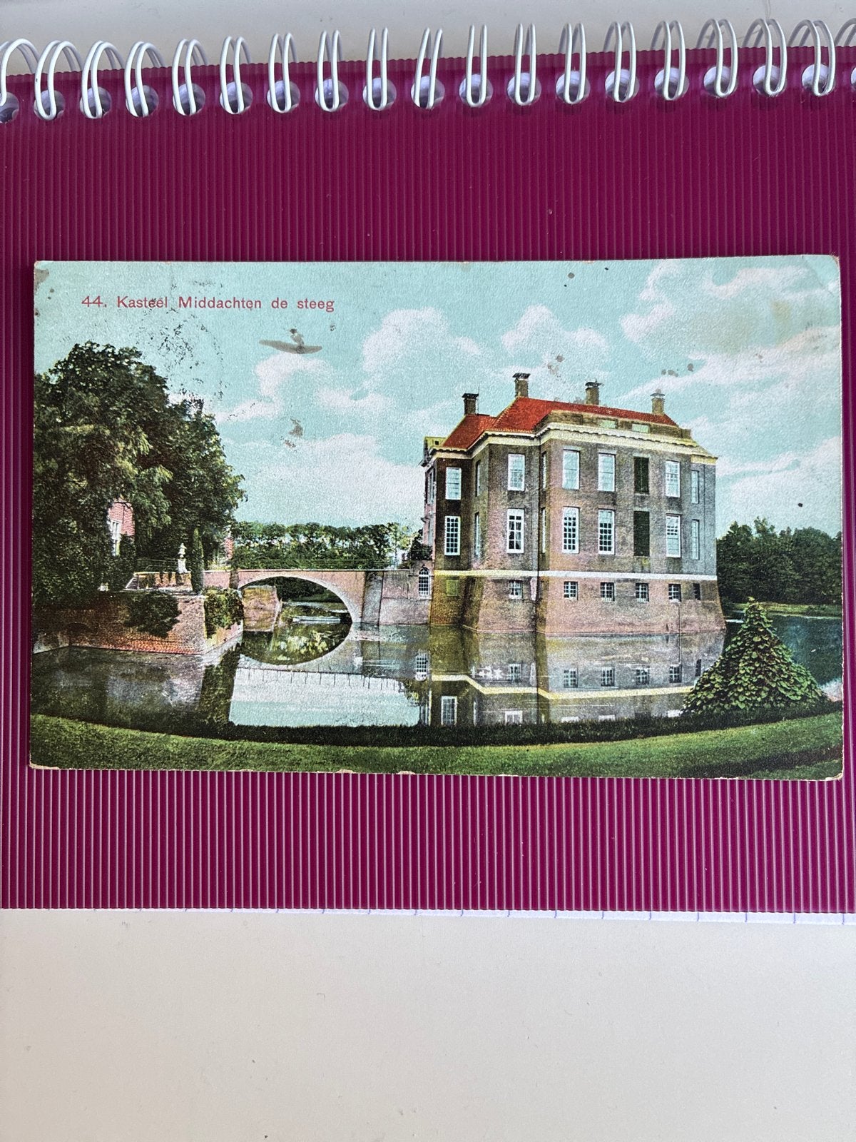 Oude ansichtkaart Kasteel Middachten de Steeg 1908, Ophalen of Verzenden, Voor 1920, Gelopen, Gelderland