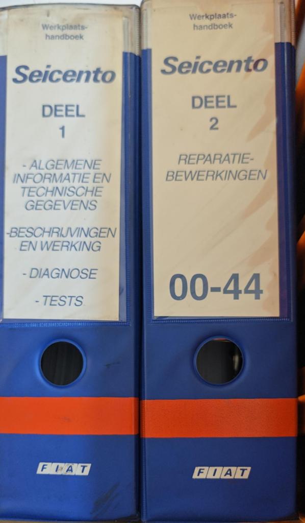 Originele werkplaatshandboeken voor de Fiat Seicento., Auto diversen, Ophalen of Verzenden