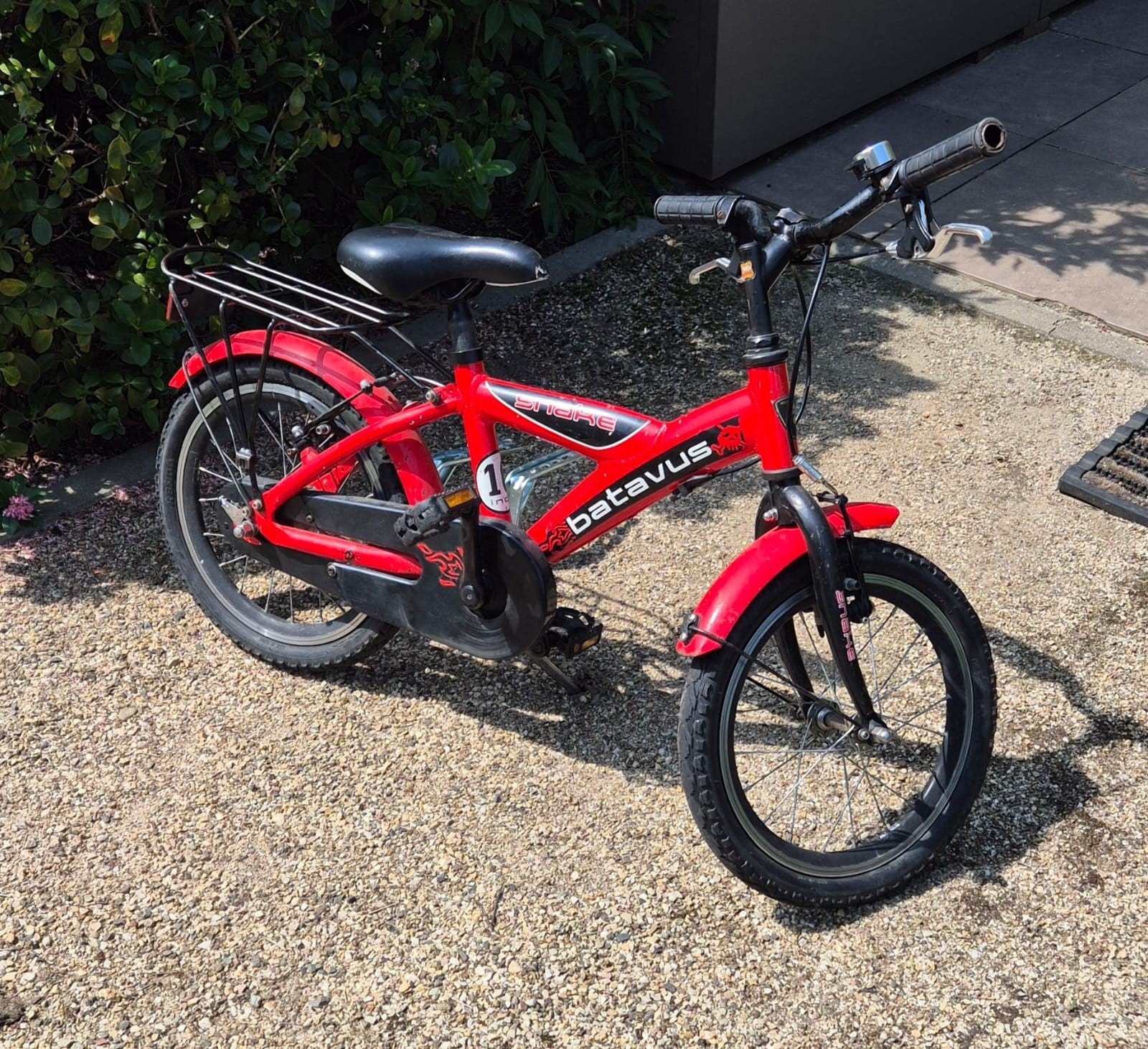 Batavus kinderfiets rood met zijwieltjes, Ophalen of Verzenden