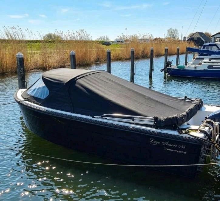 Prachtige sloep Lago Amore 485 - Tohatsu 9.9pk (bj 2021), Watersport en Boten, Sloepen, Zo goed als nieuw, Lago Amore, Anker, Kabelaring