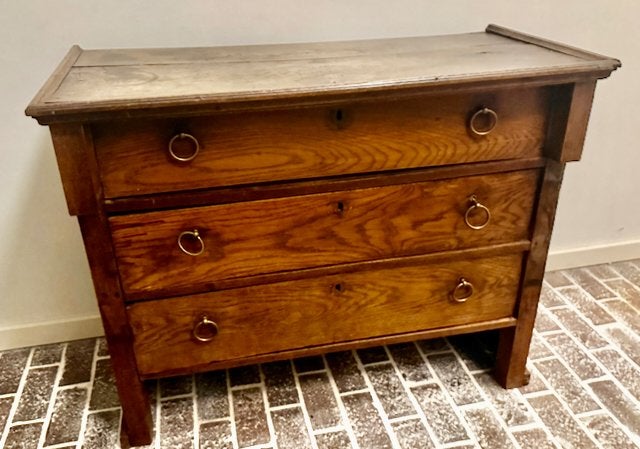 Antieke Hollandse Empire commode / ladekast (ca 1810), Ophalen