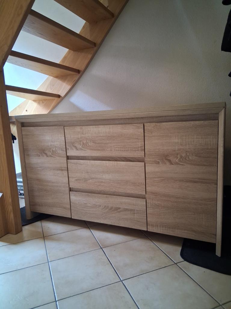 Mooi dressoir eiken kleur, Huis en Inrichting, Ophalen of Verzenden, Zo goed als nieuw, 25 tot 50 cm, 200 cm of meer