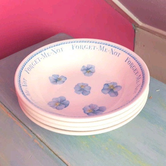 4 mooie schaaltjes Libelle forget-me-not Marjolein Bastin, Ophalen of Verzenden, Overige stijlen, Porselein, Schaal of Schalen