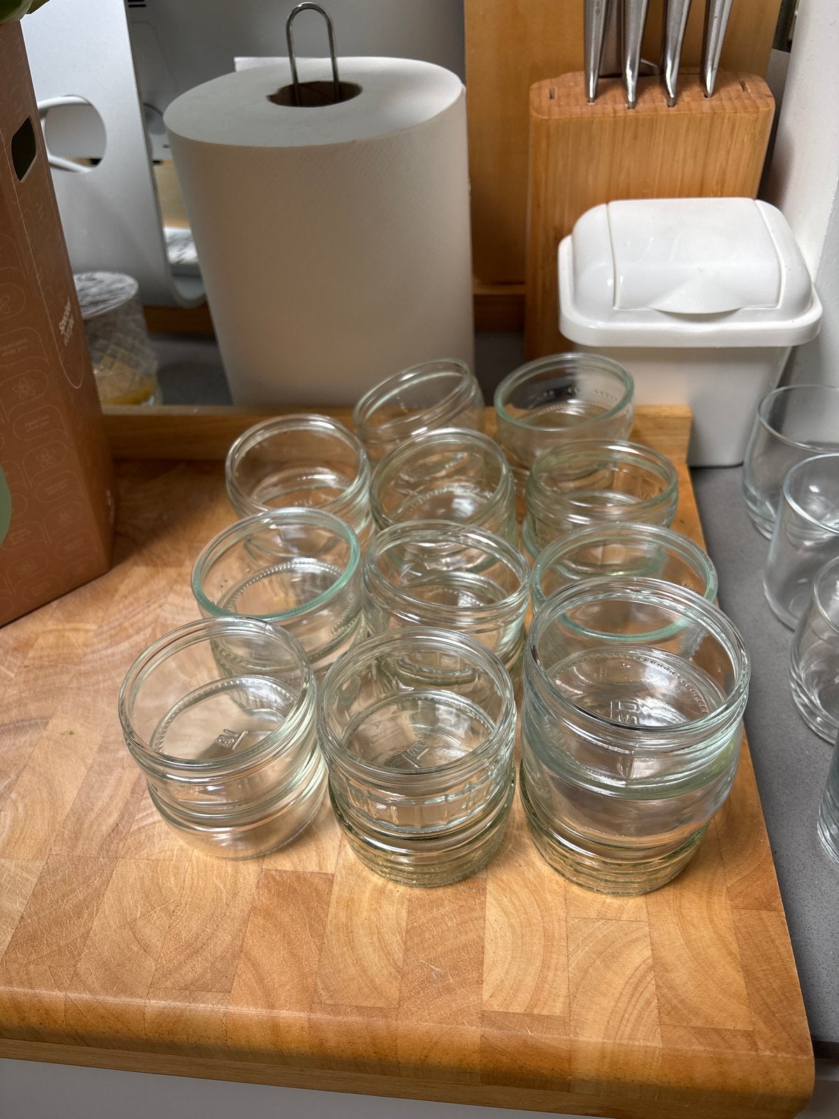 23 glazen potjes/dessertglaasjes, Ophalen of Verzenden, Voorraadpot, Overige merken, Glas