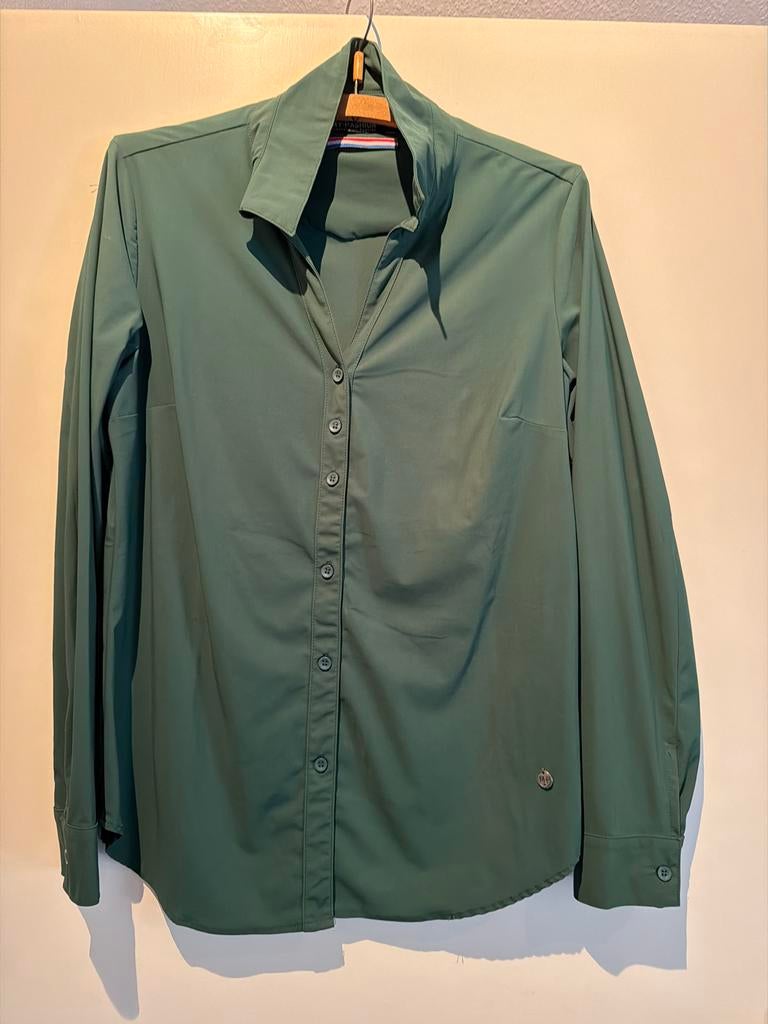 MY-PASHION Groene Blouse Maat L travelstof, Ophalen of Verzenden, Zo goed als nieuw, Maat 42/44 (L), Groen