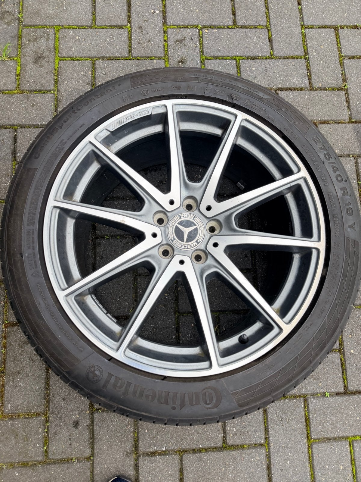Mercedes-Benz AMG velg met Continental zomerband (275/40 R19, 19 inch, Gebruikt, 275 mm, Banden en Velgen