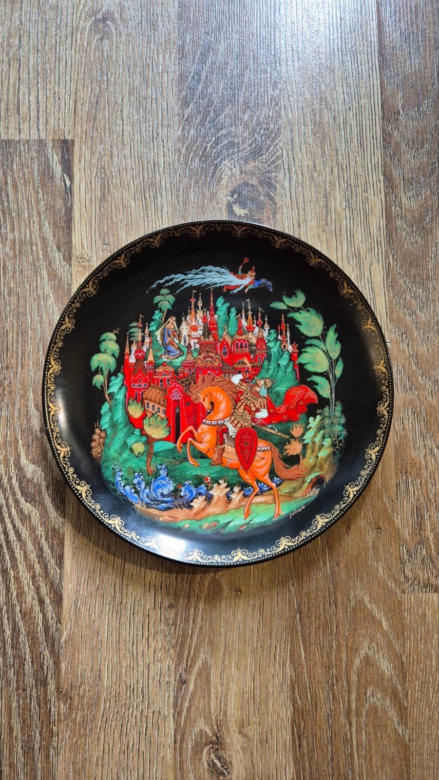 Vintage USSR folklore wandbordje, Ophalen of Verzenden
