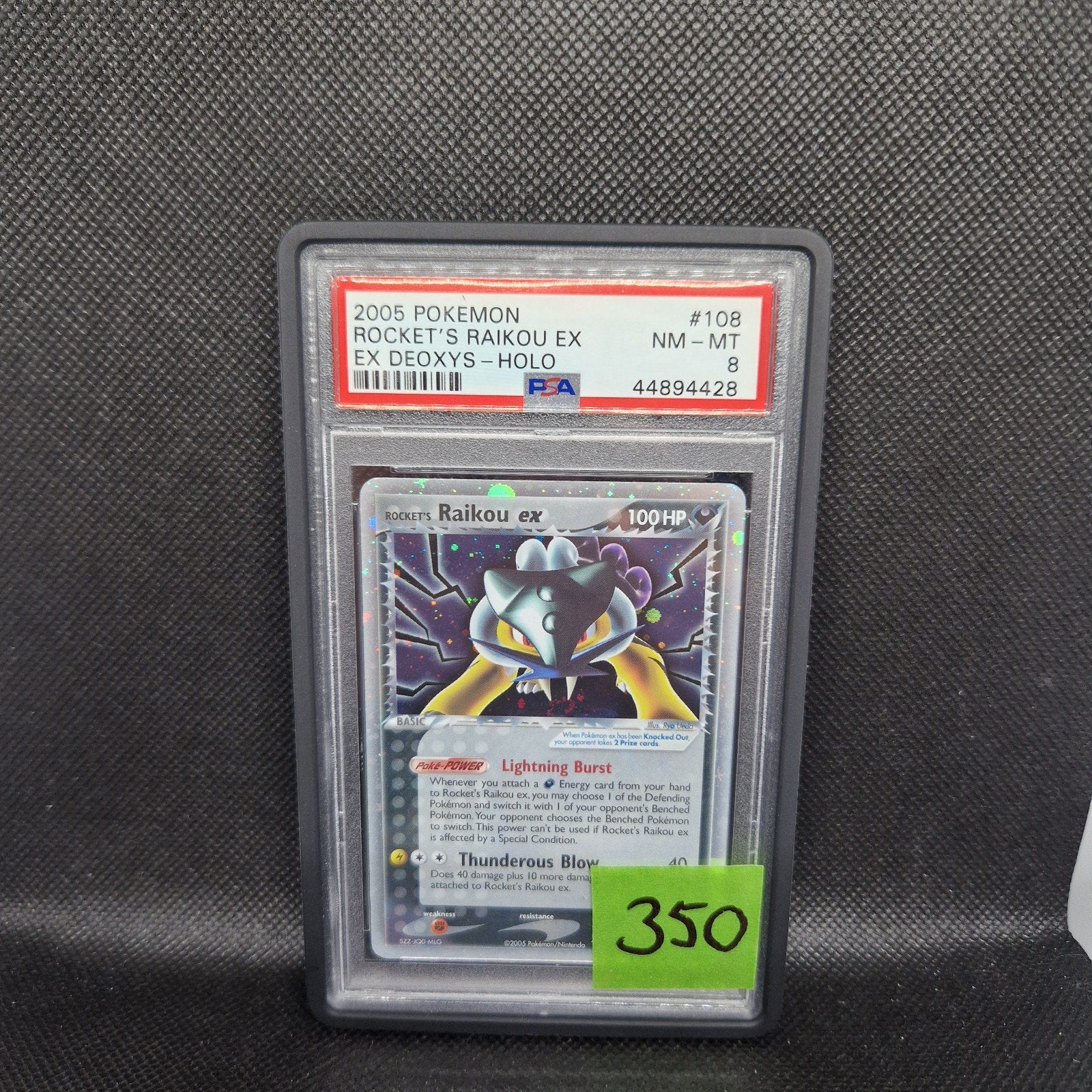 Rocket's Raikou EX Deoxys Holo Ex PSA 8, Ophalen of Verzenden, Zo goed als nieuw