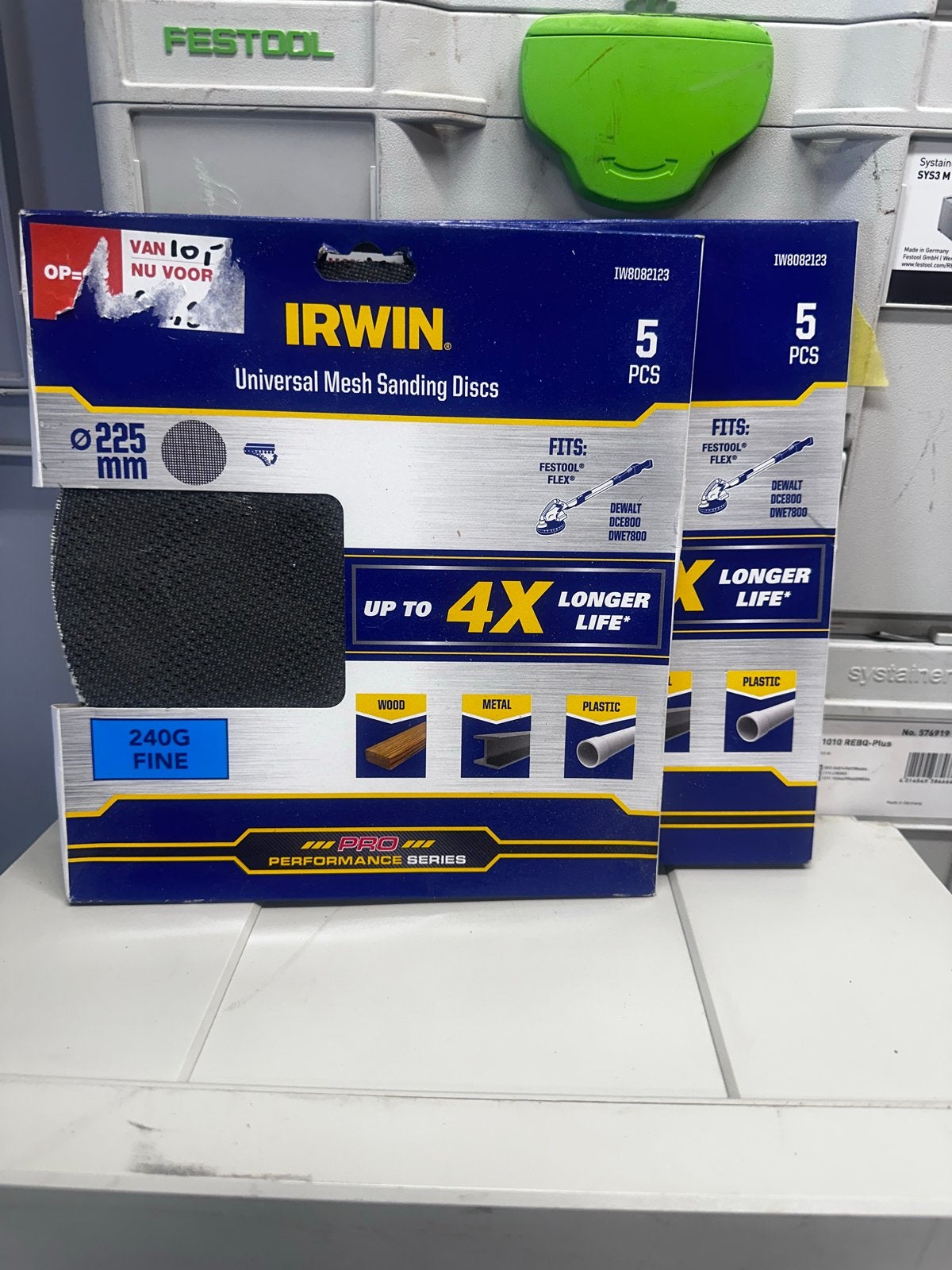 Irwin Universele Gaas Schuurpads Ø225mm 240G Fijn (5 stuks), Ophalen of Verzenden, Nieuw, Overige typen