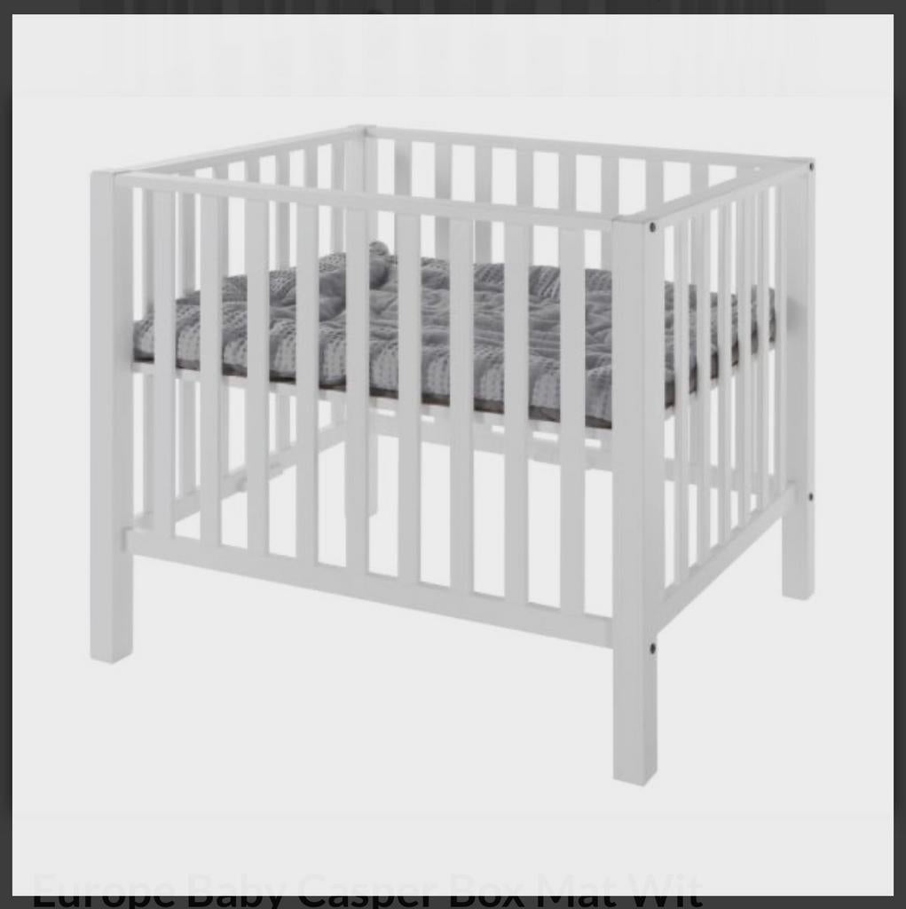 Europe Baby Casper Box Mat Wit - 90x70 cm, Ophalen, Zo goed als nieuw, Rechthoekig, In hoogte verstelbaar