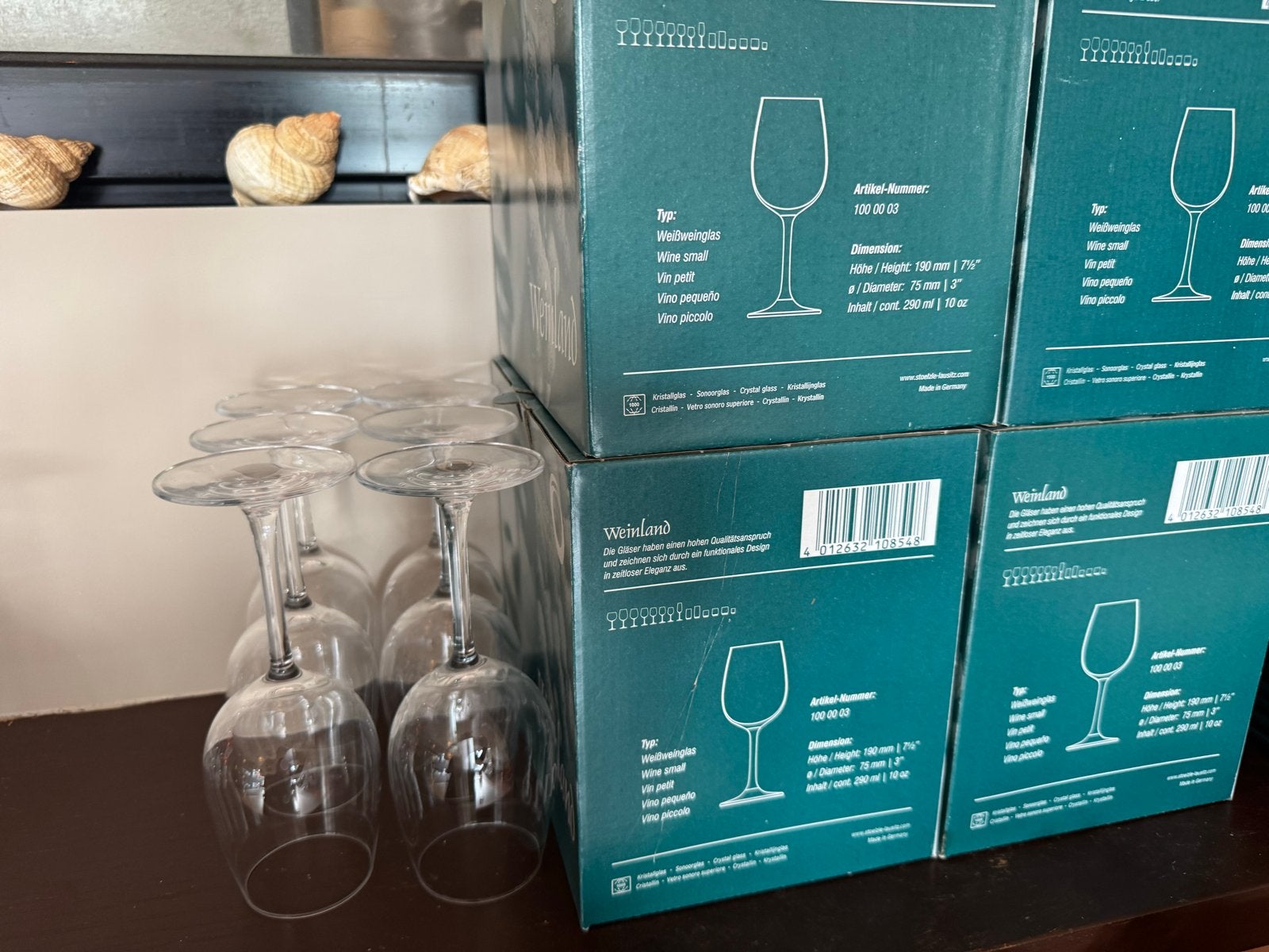 30x Weinland Wijnglazen, 24x nieuw in doos, 6x ongebruikt, Overige typen, Ophalen, Nieuw, Glas