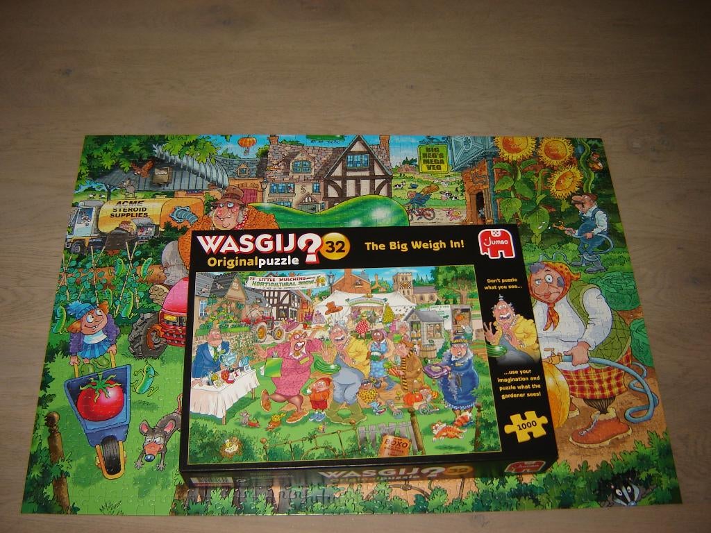 Puzzel Wasgij Original 32 THE BIG WEIGH IN ! 1000 st., Ophalen of Verzenden, 500 t/m 1500 stukjes, Zo goed als nieuw, Legpuzzel