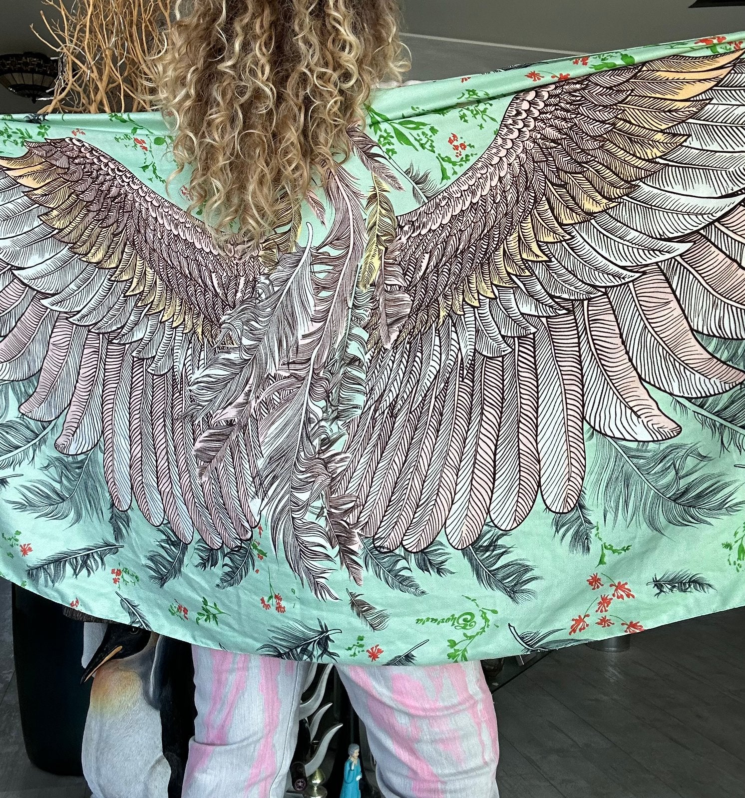 Super grote boho “ angel wings” omslag doek / sjaal, Ophalen of Verzenden, Nieuw, Maat 46/48 (XL) of groter, Sjaal