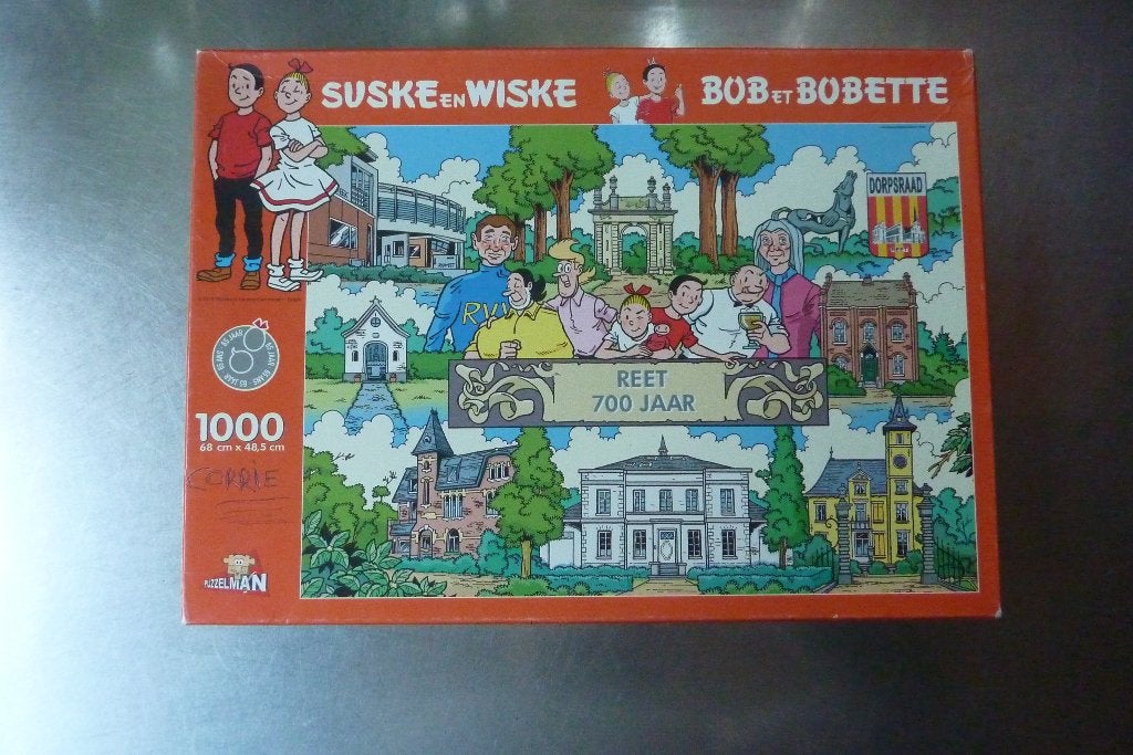 puzzel Suske en Wiske 700 jaar REET 1000 stukjes, Hobby en Vrije tijd, Denksport en Puzzels, Ophalen, 500 t/m 1500 stukjes, Gebruikt