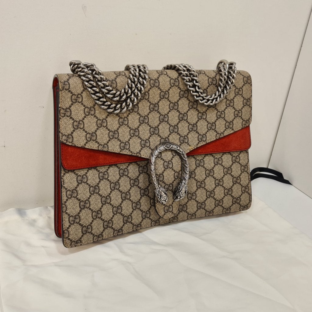Gucci Dionysus Medium GG Supreme Shoulder Bag, Gucci, Gebruikt, Support@gucci.com, 30 Avenue Montaigne
75008 Paris