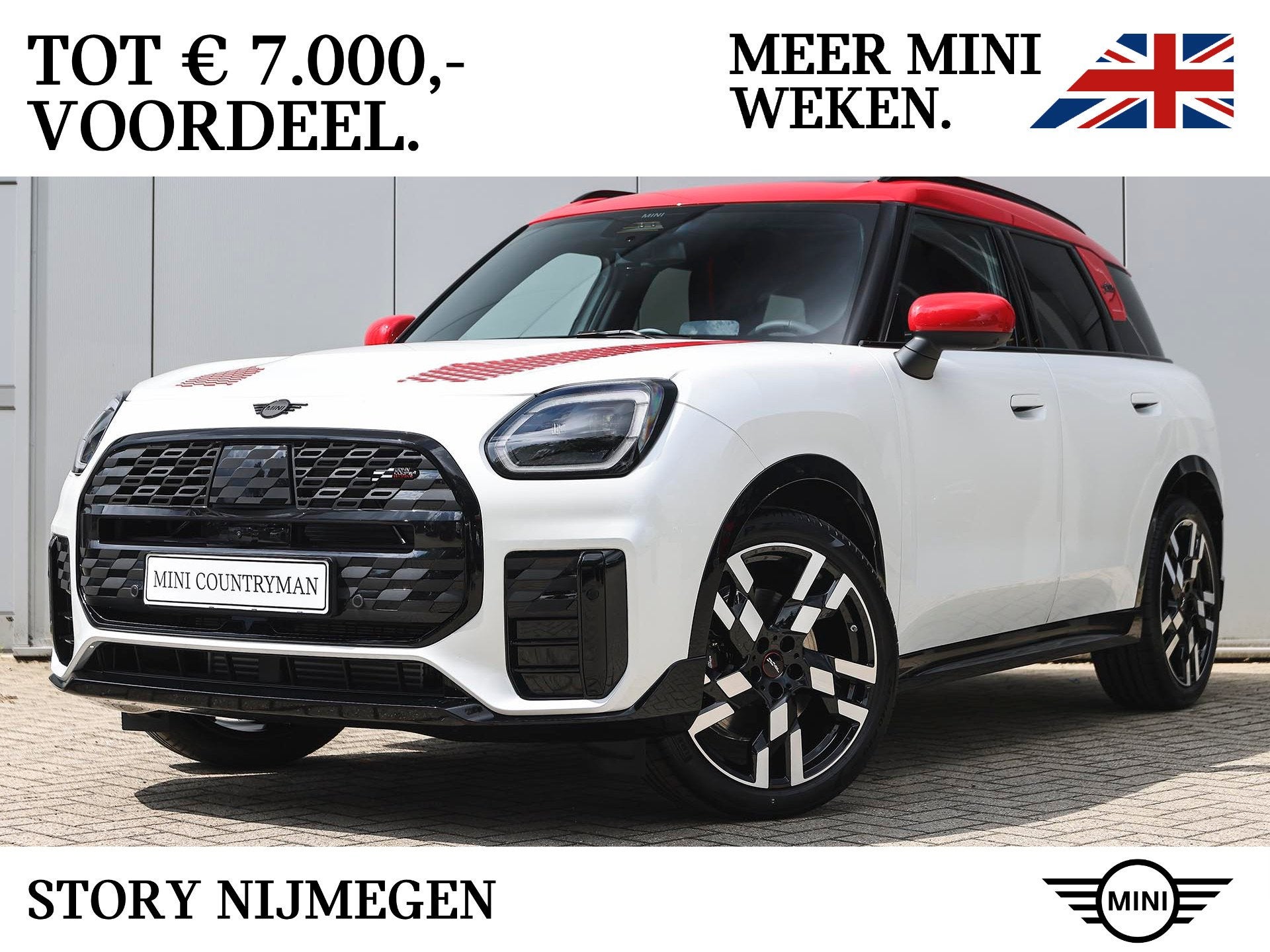 MINI Countryman C Automaat / JCW / Pakket L / 20" John Coope, Auto's, Dealer onderhouden, Stof, Huisgarantie, Met garantie (alle)