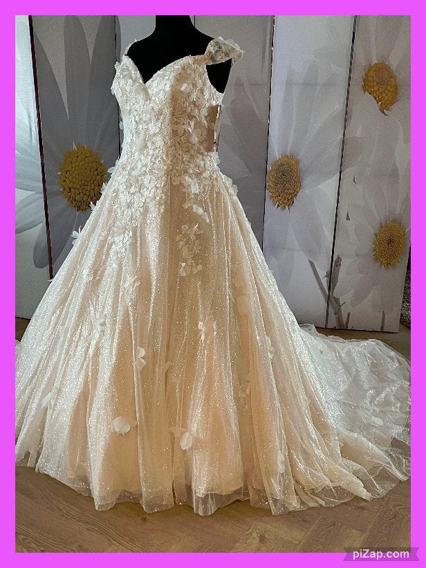 Nieuw maat 52 blush/ivoor JORDYN met glittertule, Kleding | Dames, Trouwkleding en Trouwaccessoires, Trouwjurk, Nieuw, Ophalen of Verzenden