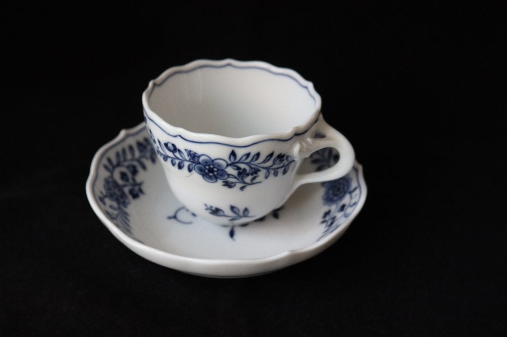 Vintage Meissen espresso kop en schotel, Antiek en Kunst, Ophalen of Verzenden