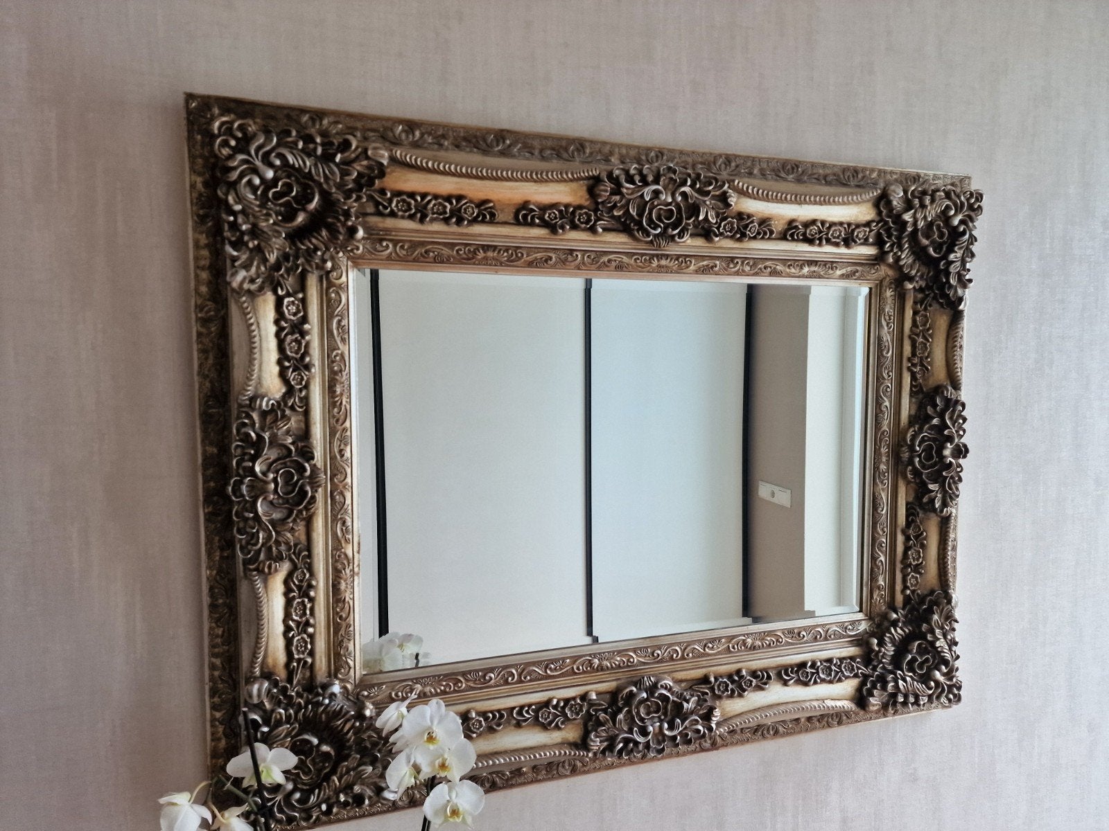 Grote Barok Spiegel - Antiek Gouden Frame, Huis en Inrichting, Woonaccessoires | Spiegels, Ophalen
