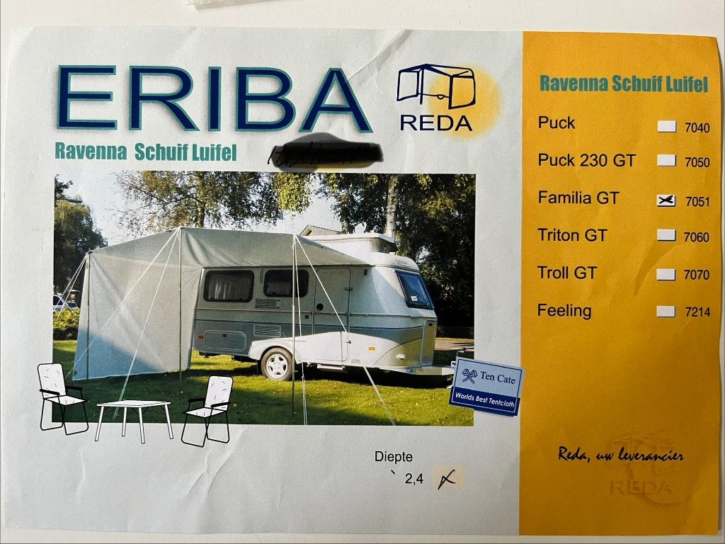 Luifel caravan Eriba, Ophalen, Gebruikt