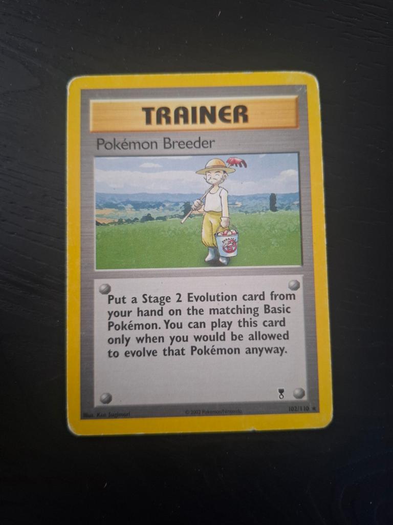 Pokémon Breeder Trainer Kaart (102/110) - Exclusief!, Ophalen of Verzenden, Zo goed als nieuw, Losse kaart