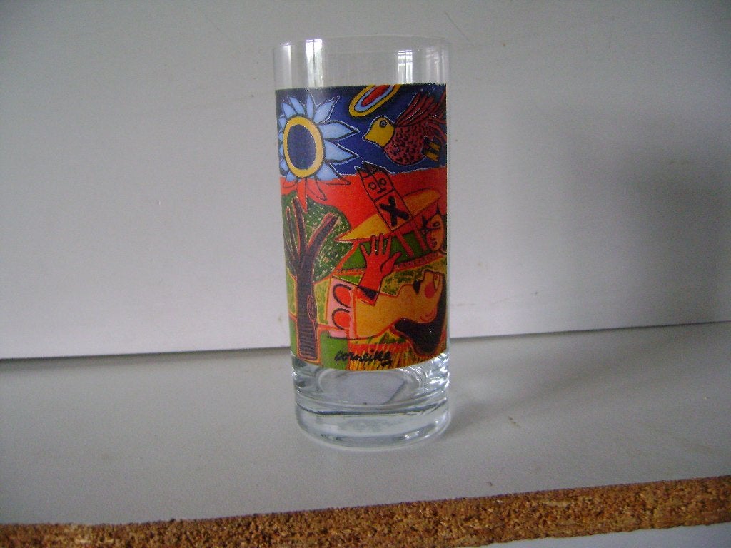 Longdrinkglas met Corneille afbeelding, Ophalen of Verzenden, Zo goed als nieuw, Frisdrankglas